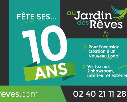 Logo au jardin des reves 10 ans