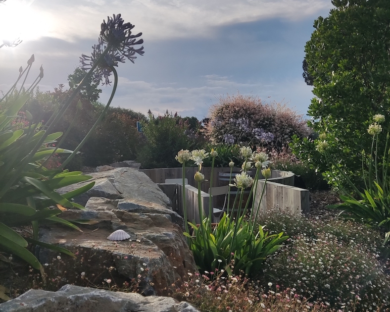 Jardin de reve, terrasse enterrée créer par au jardin des reves, paysagiste pornic, paysagiste la plaine sur mer.