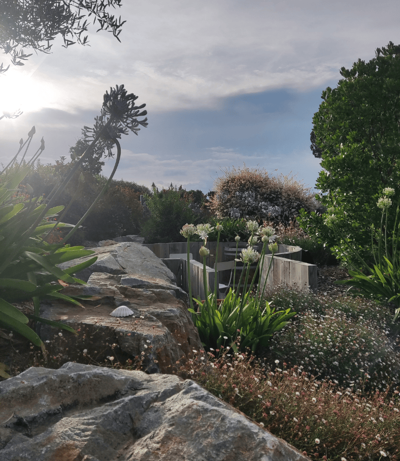 Jardin de reve, terrasse enterrée créer par au jardin des reves, paysagiste pornic, paysagiste la plaine sur mer.