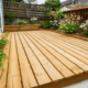 terrasse bois plain-pied au jardin des reves. reglementation terrasse